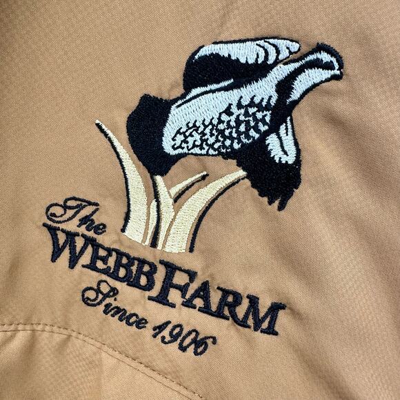 GameGuard Outdoors Shirt Mens XL WEBB FARM Logo Tan Vented Fishing Hunting - Picture 3 of 9